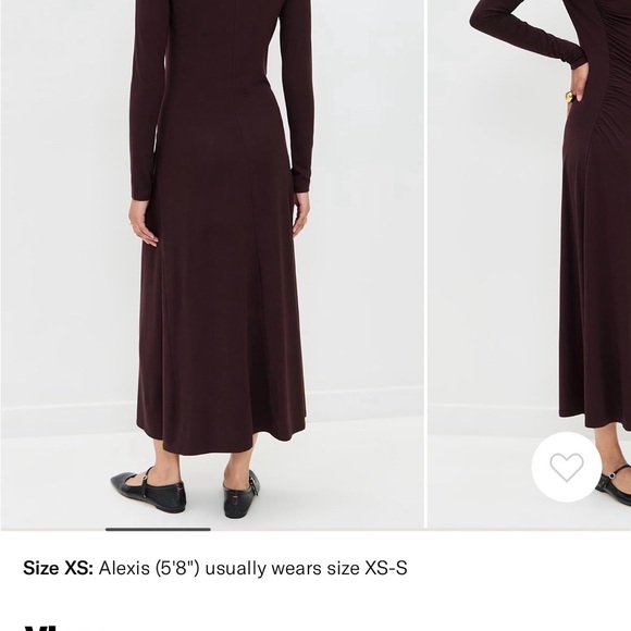 NWT Vince Dark Fig Long Sleeve Dress. Size small - Picture 2 of 6